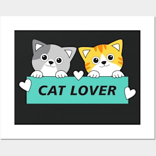 cute cat lover Posters and Art